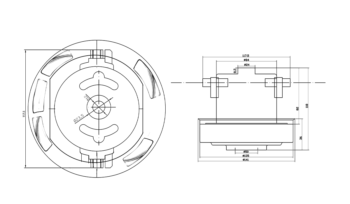 141mm 宠物暖风直接吹出交流电机-888集团