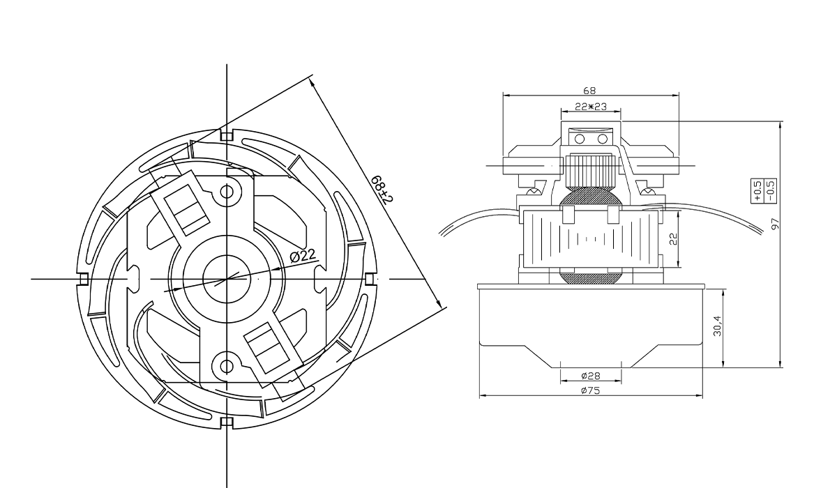 防过热微型单相交流真空电机-888集团