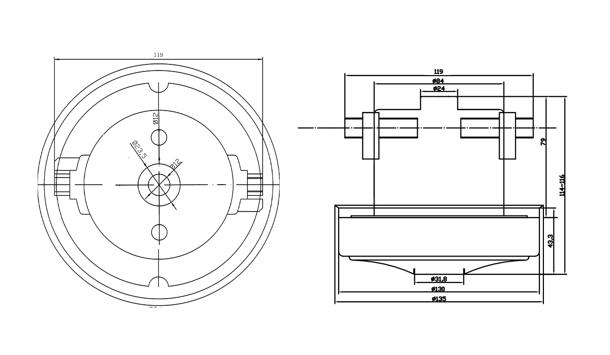 135mm  匠心制作大风扇叶片真空烟雾机电机-888集团